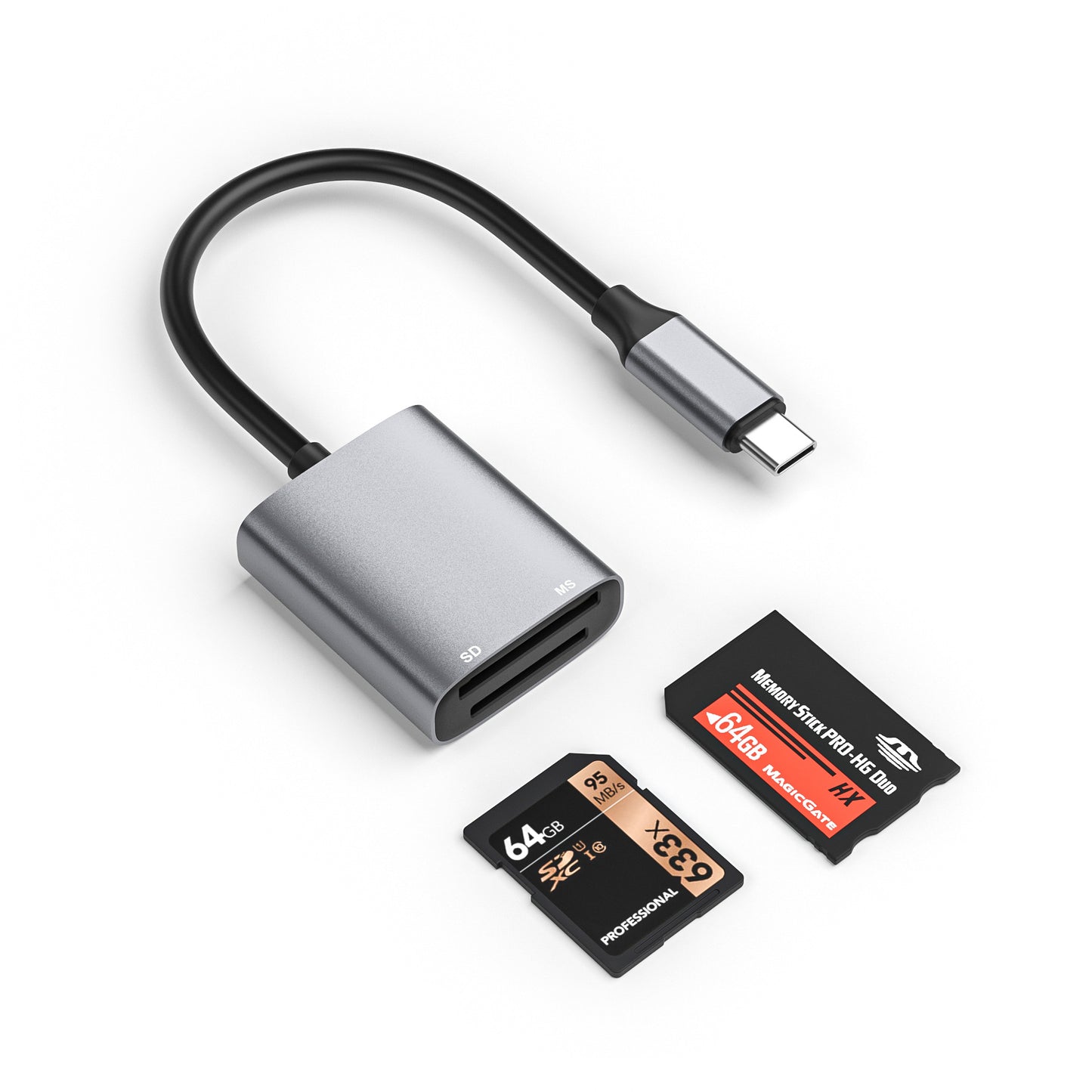 MSSD 2-in-1 For Camera Card Mobile Phone Tablet High-speed Card Reader