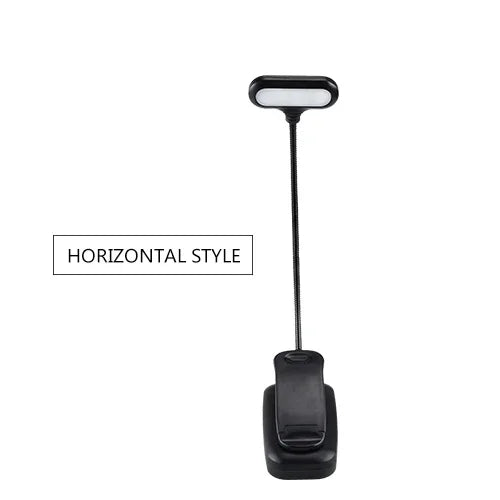 Lampe de lecture LED réglable, mini lampe de lecture portable à pince pour la protection des yeux, alimentée par batterie