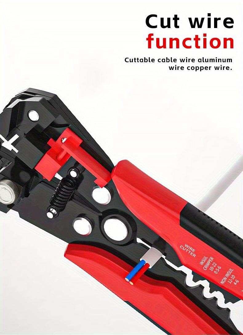 Pince à dénuder automatique ultime 1 pièce – Outil multifonction de précision pour dénuder, couper et sertir les fils électriques en toute sécurité et sans effort – Idéal pour les bricoleurs et les électriciens