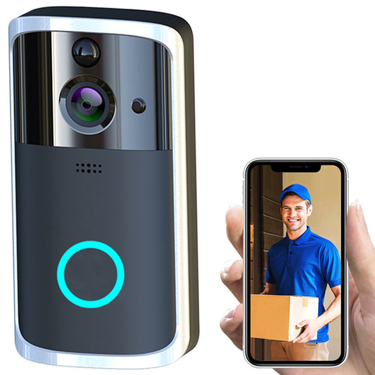 Smartphone-connected video doorbell — see and speak to visitors from anywhere via the companion app.