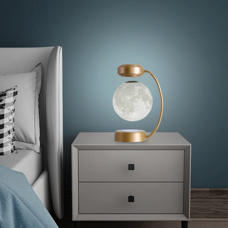 LED Moon Night Light Wireless Magnetic Levitating Rotating Floating Ball Lamp For School Office Bookshop Home Decoration