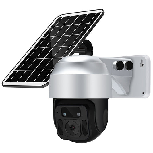 Solar-powered WiFi security camera — view live feeds and get motion alerts on your smartphone, no wiring required.