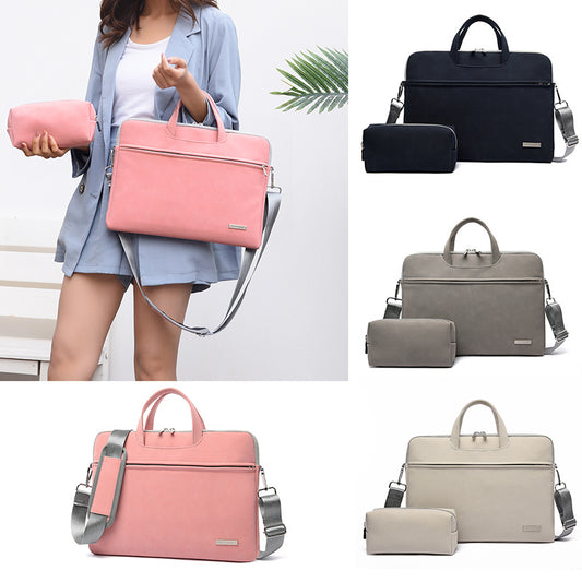 Laptop carrying bag with room for your phone, charger, and cables — an all-in-one tech commute bag.