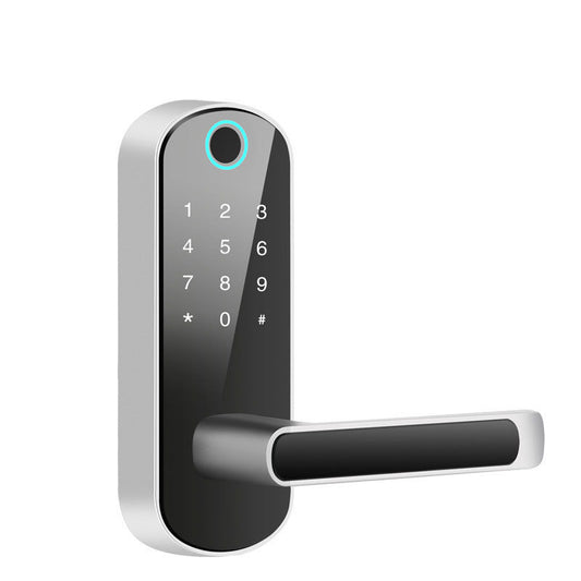 Bluetooth smart lock managed entirely through a companion phone app — keyless entry for home or office.