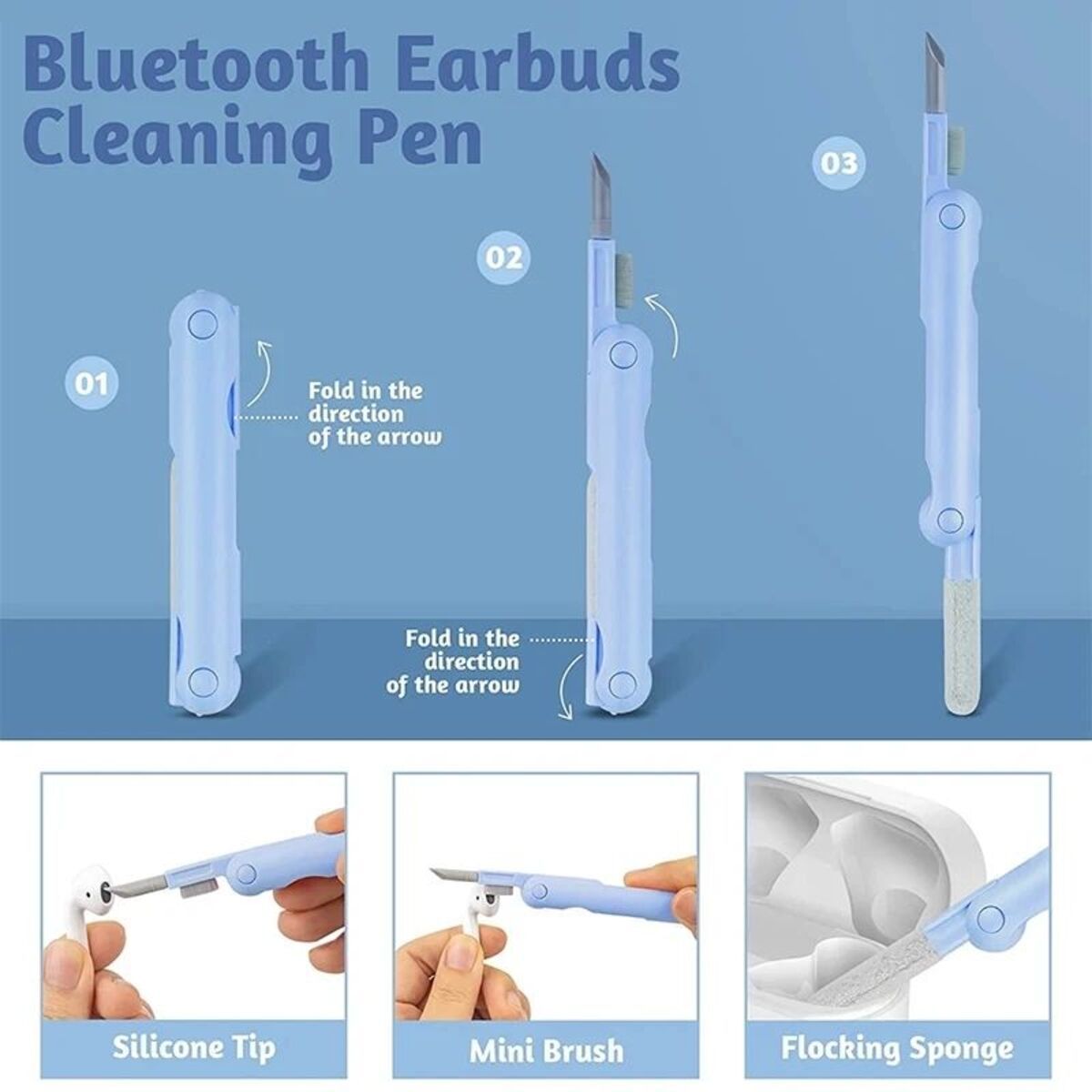 Computer Keyboard Cleaner Brush Kit Earphone Cleaning Pen For Headset Keyboard Cleaning Tools Cleaner Keycap Puller Kit , 7 In 1