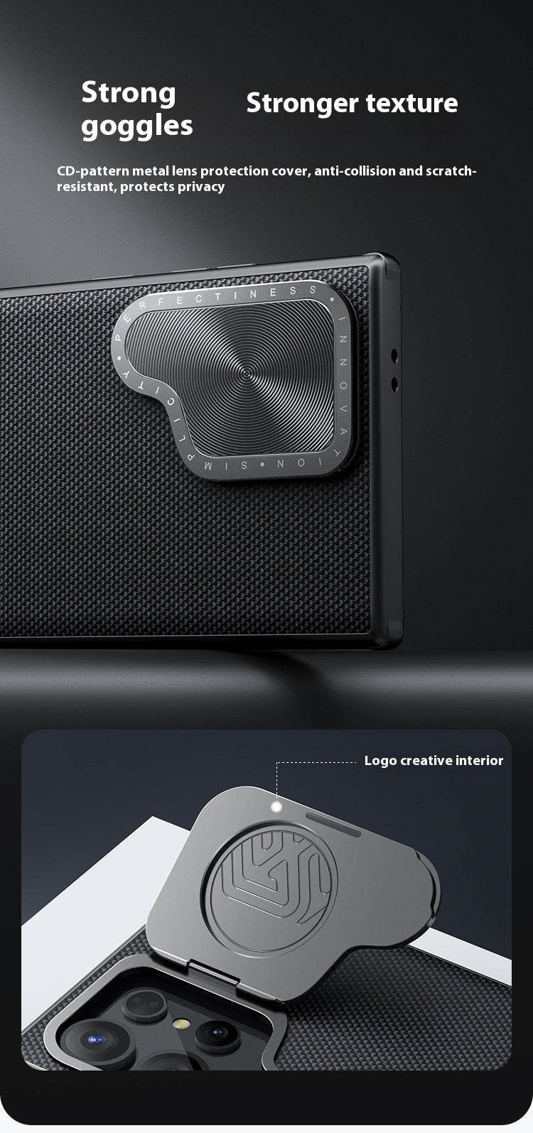 Samsung S24 Ultra Magnetic Case – Privacy Protection with Lens Bracket