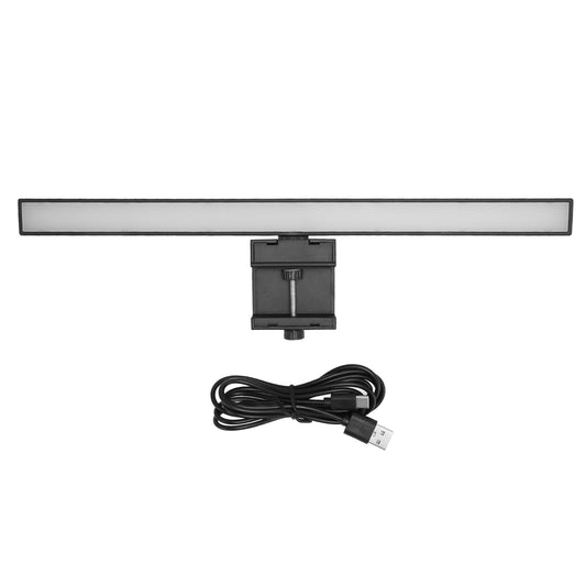 USB-C powered monitor light bar — shares the same charging cable standard as your phone accessories.