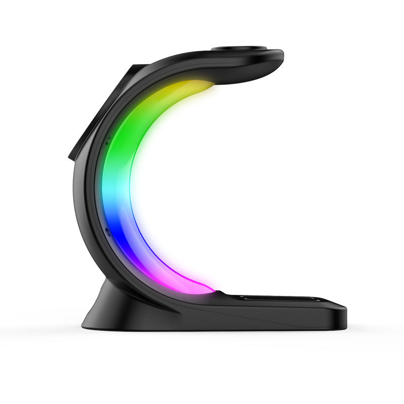 Magnetic Wireless Charger  Fast Charging For Smart Phone Atmosphere Light Charging Station For Airpods Pro I-phone Watch