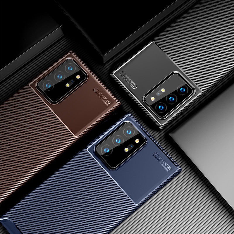 Samsung Note 20/S20 Series Carbon Fiber Business Case – Anti-Fall Soft Cover