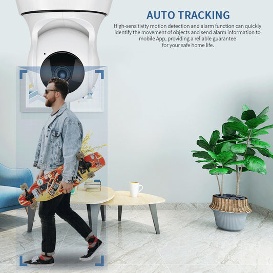 Smartphone-controlled WiFi camera for live viewing and motion alerts, wherever you are.