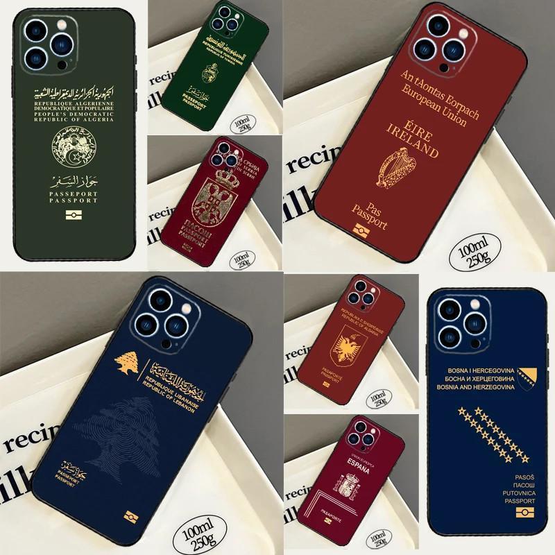 iPhone Series Passport Design Cases – Algeria, Serbia, Spain, Lebanon, Bosnia, Ireland, Tunisia, Albania