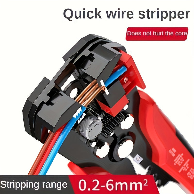 Pince à dénuder automatique ultime 1 pièce – Outil multifonction de précision pour dénuder, couper et sertir les fils électriques en toute sécurité et sans effort – Idéal pour les bricoleurs et les électriciens