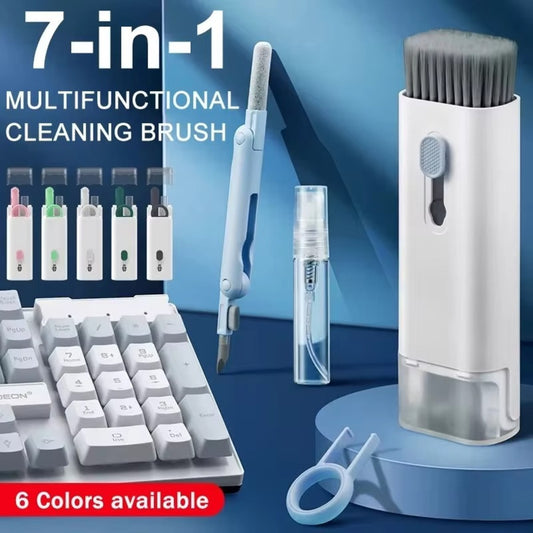 Computer Keyboard Cleaner Brush Kit Earphone Cleaning Pen For Headset Keyboard Cleaning Tools Cleaner Keycap Puller Kit , 7 In 1
