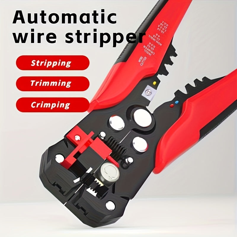 Pince à dénuder automatique ultime 1 pièce – Outil multifonction de précision pour dénuder, couper et sertir les fils électriques en toute sécurité et sans effort – Idéal pour les bricoleurs et les électriciens