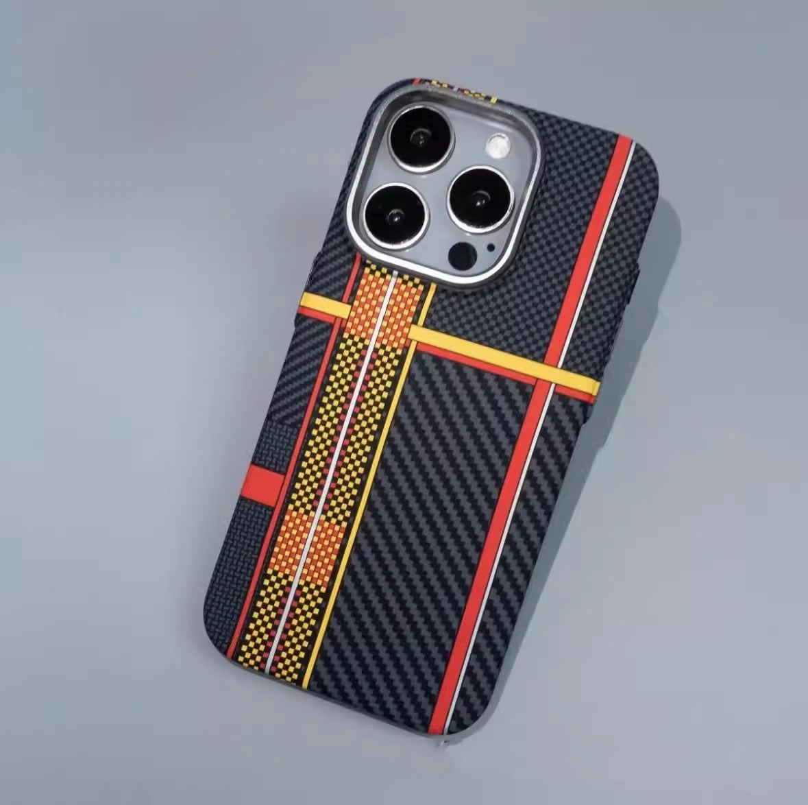IPhone15 Carbon Fiber Grain Magnetic Phone Case