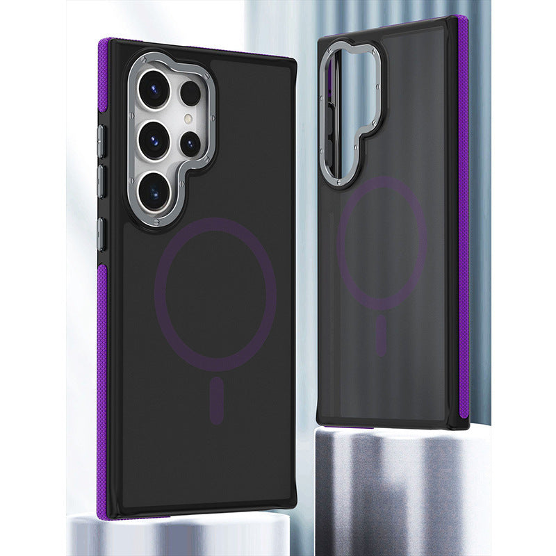Samsung Series Shockproof Anti-fall Two-color Magnetic Skin Feeling Phone Case
