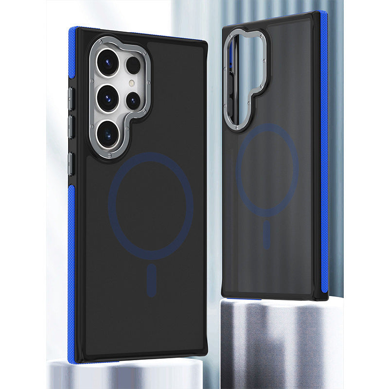 Samsung Series Shockproof Anti-fall Two-color Magnetic Skin Feeling Phone Case