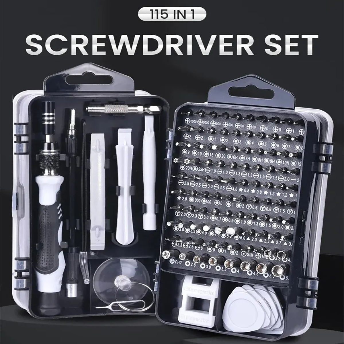 Precision Screwdriver Set,  115 In 1,  Super Durable Mini Professional Magnetic Repair Tool Kit, Small Screwdriver For Phone, Computer, Watch, Laptop, Macbook, Eyeglass, Electronic