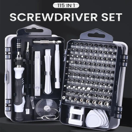 Jeu de tournevis de précision 115 en 1, mini kit d'outils de réparation magnétiques professionnels ultra-résistants, petit tournevis pour téléphone, ordinateur, montre, ordinateur portable, MacBook, lunettes et appareils électroniques.