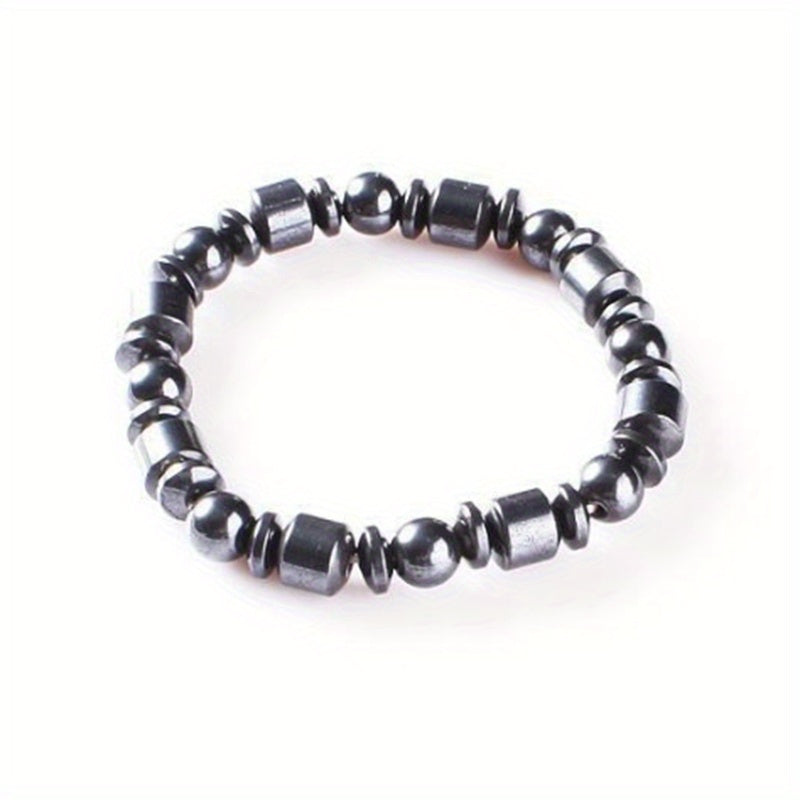 1pc Trendy Cool Creative Hematite Magnetic Stone Bracelet Decorative Accessories For Holiday Party Gift Women Men Accessories Jewelry Gifts