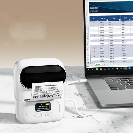 Bluetooth-enabled handheld label printer — pairs with your phone for on-the-go labeling and small business use.