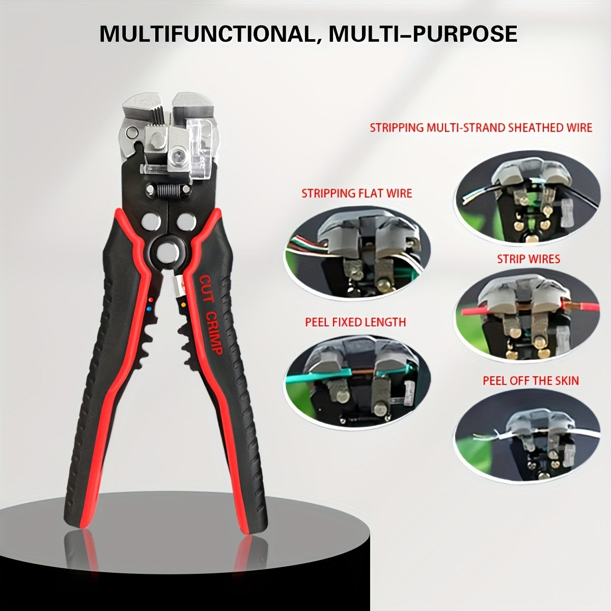 Pince à dénuder automatique ultime 1 pièce – Outil multifonction de précision pour dénuder, couper et sertir les fils électriques en toute sécurité et sans effort – Idéal pour les bricoleurs et les électriciens