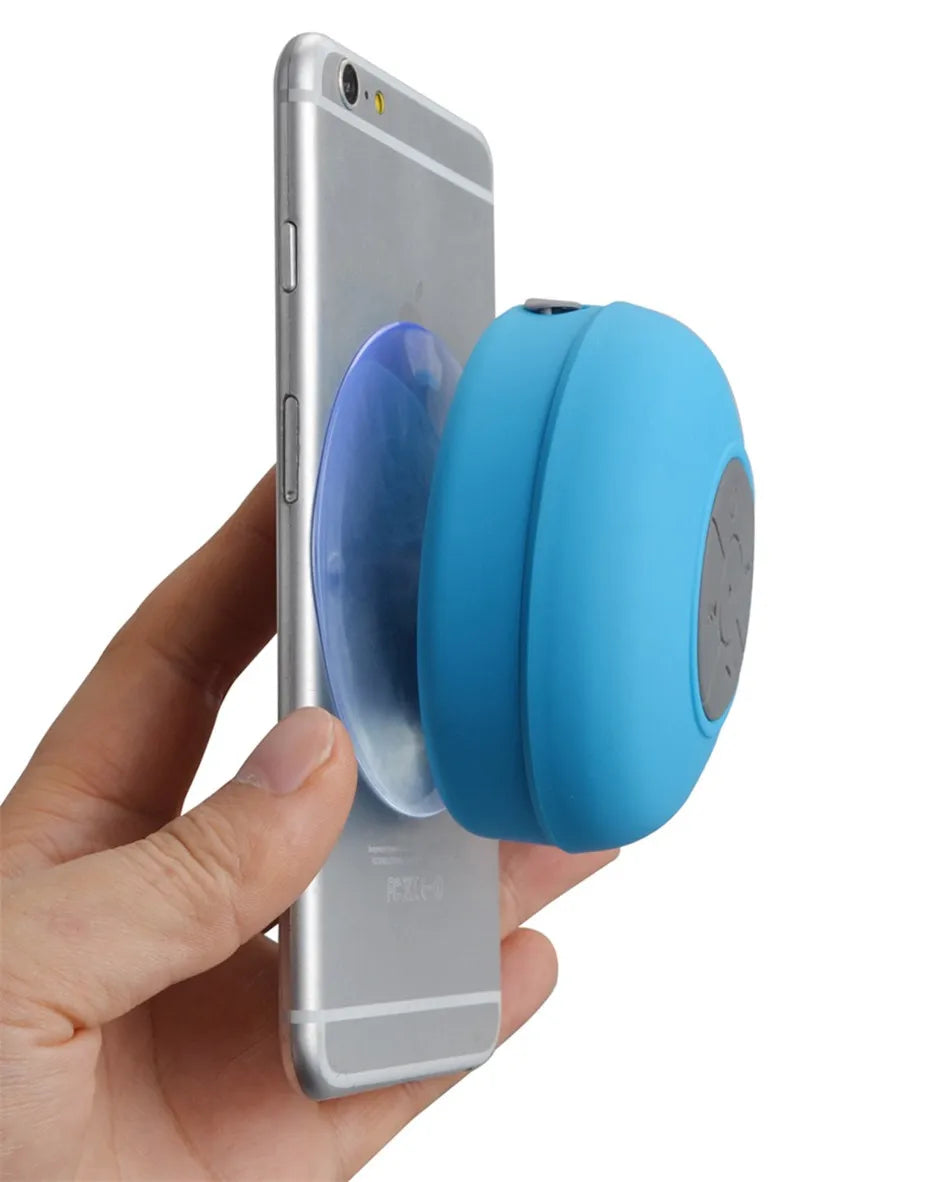 Mini Bluetooth Speaker Shower Subwoofer Waterproof Handsfree Loudspeaker With Suction Cup Mic For Bathroom Pool Beach Car Phone