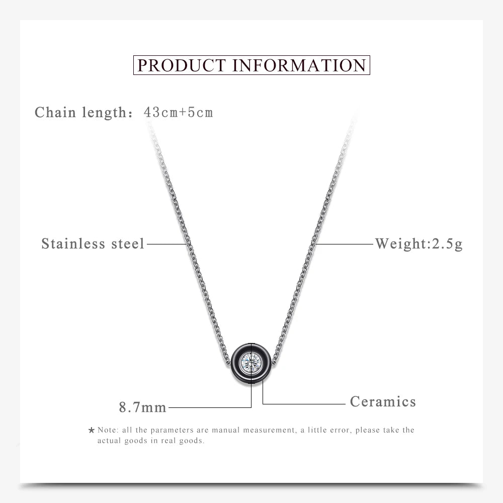 New Wedding Earring Jewelry Black White Ceramic Stud Earrings For Women girl Kids With  AAA Health Ceramic Zirconia Earring