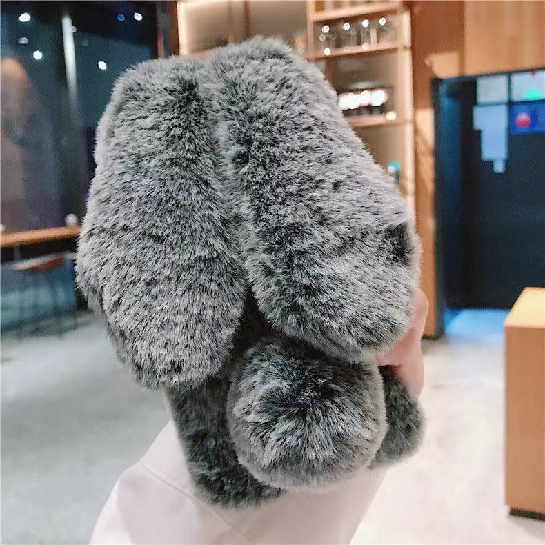 IPHONE 16 / 15 Plush Loving Heart Rabbit Creative Drop-resistant Autumn And Winter Phone Case