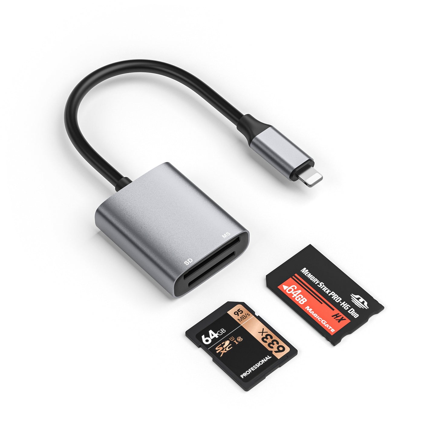 MSSD 2-in-1 For Camera Card Mobile Phone Tablet High-speed Card Reader