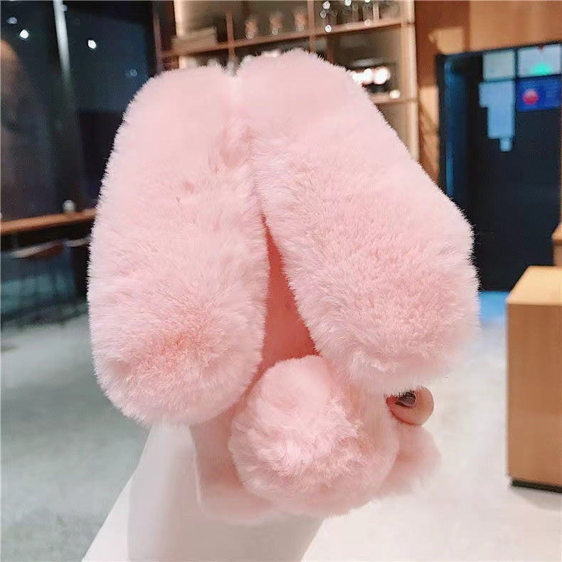 IPHONE 16 / 15 Plush Loving Heart Rabbit Creative Drop-resistant Autumn And Winter Phone Case