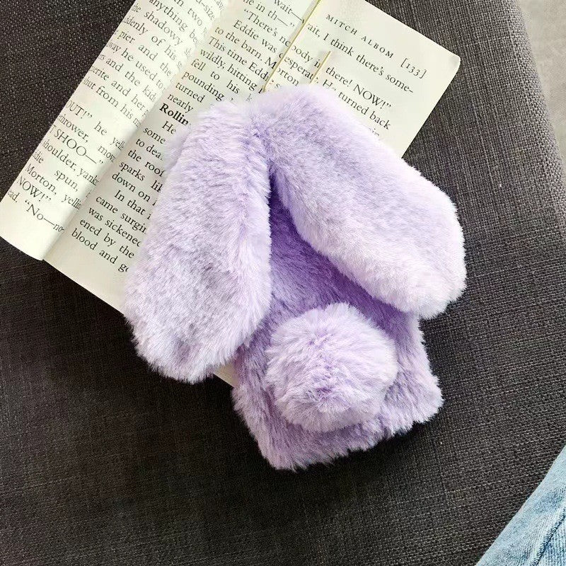IPHONE 16 / 15 Plush Loving Heart Rabbit Creative Drop-resistant Autumn And Winter Phone Case