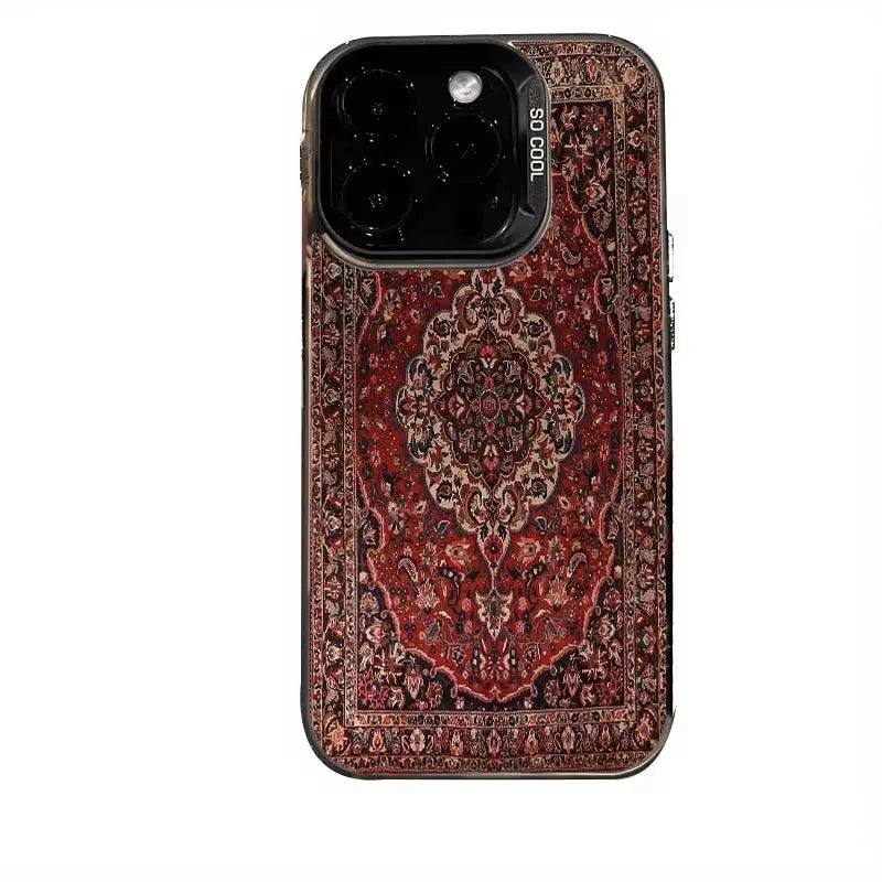 Phone Case For iPhone 16 15 13 11 12 14 Pro Max X XS XR se 2022 7 813 16 Plus Nordic Retro American Ethnic Patterns Back Cover