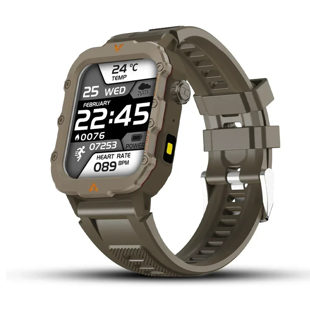 2025 Smartwatch Military Outdoor Sports Watches For Man Woman reloj hombre LED Flahlight Montres Hommes 1.73inch Bluetooth Watch