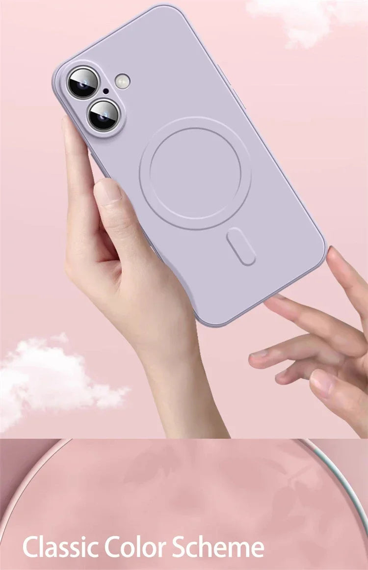 Original Liquid Silicone Magnetic Case For iPhone 16 15 14 Plus 13 12 Mini 11 Pro XS Max For Magsafe Wireless Charge Soft Cover