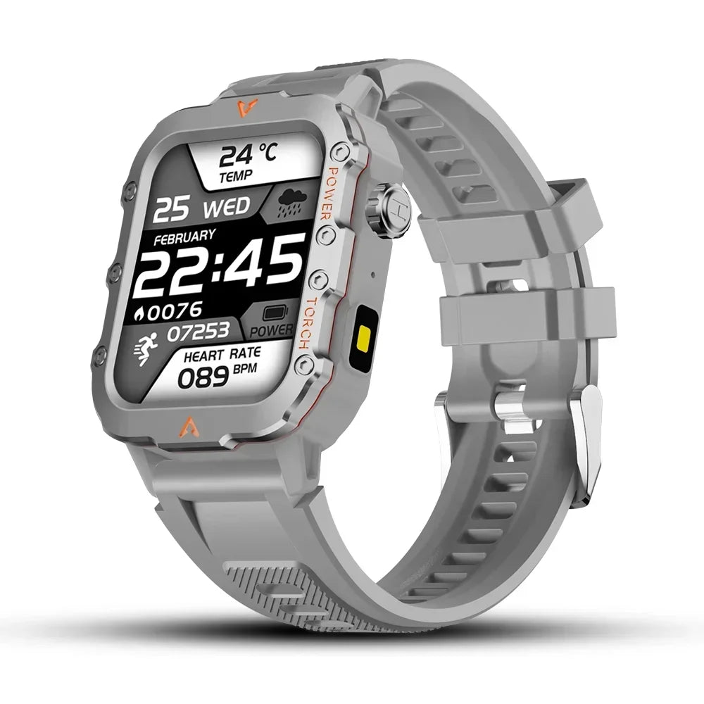 2025 Smartwatch Military Outdoor Sports Watches For Man Woman reloj hombre LED Flahlight Montres Hommes 1.73inch Bluetooth Watch