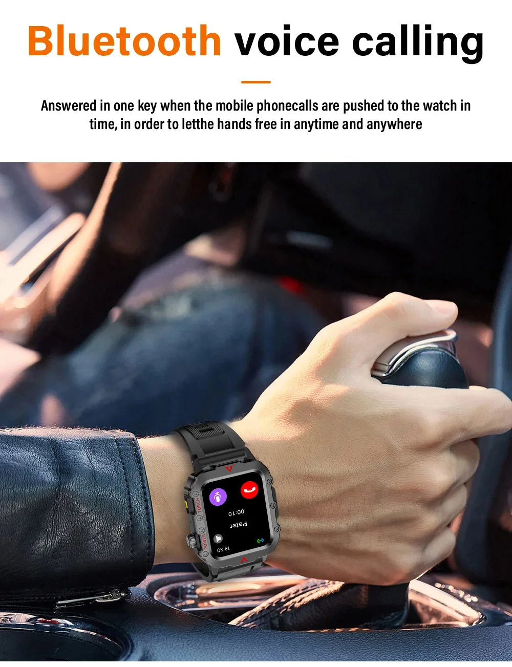 2025 Smartwatch Military Outdoor Sports Watches For Man Woman reloj hombre LED Flahlight Montres Hommes 1.73inch Bluetooth Watch