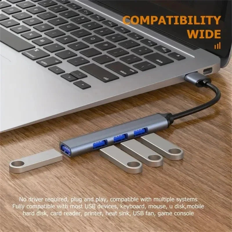 USB Dock Mobile Phone Computer Type C One Drag Four Expanders High Speed Transmission Multi Function Wire Divider