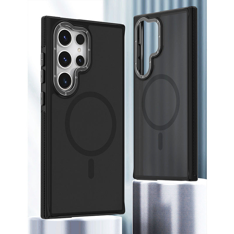 Samsung Series Shockproof Anti-fall Two-color Magnetic Skin Feeling Phone Case