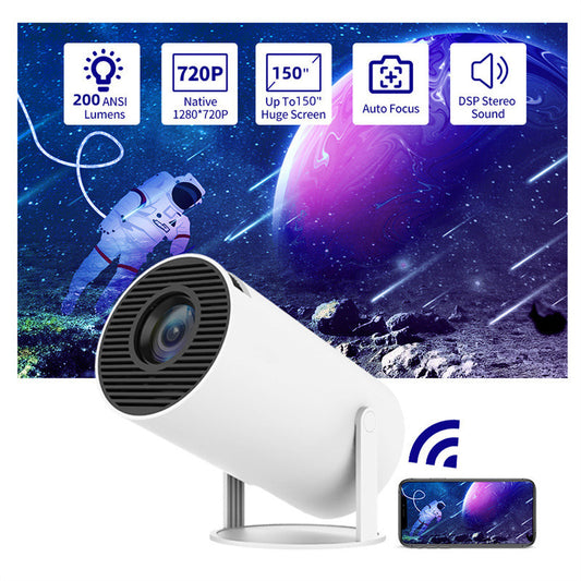 Compact mobile-mirroring projector — stream directly from your phone for movie nights anywhere.