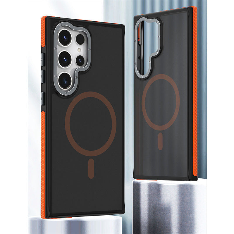 Samsung Series Shockproof Anti-fall Two-color Magnetic Skin Feeling Phone Case