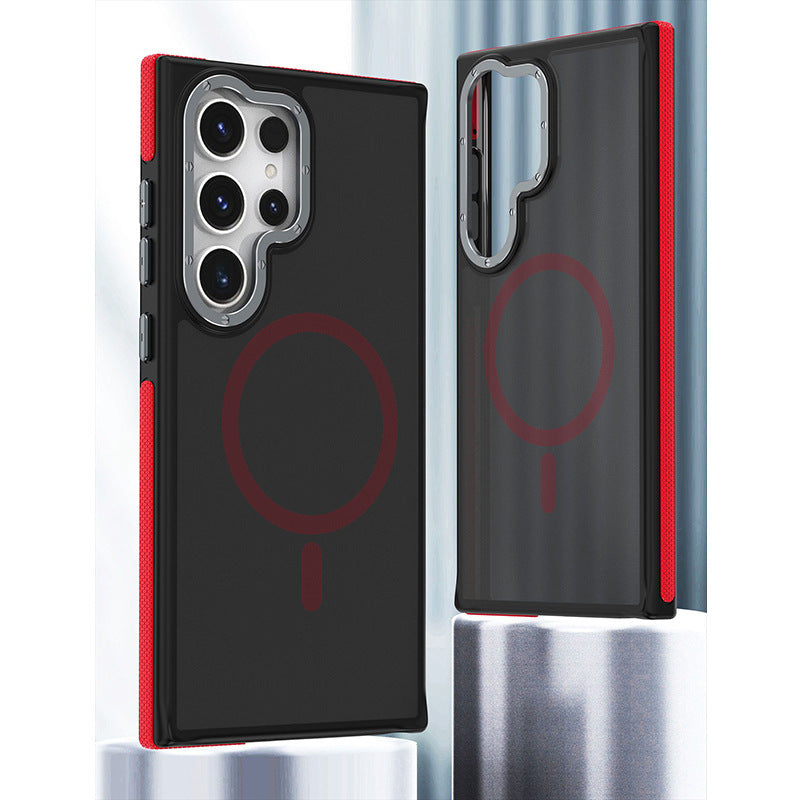 Samsung Series Shockproof Anti-fall Two-color Magnetic Skin Feeling Phone Case