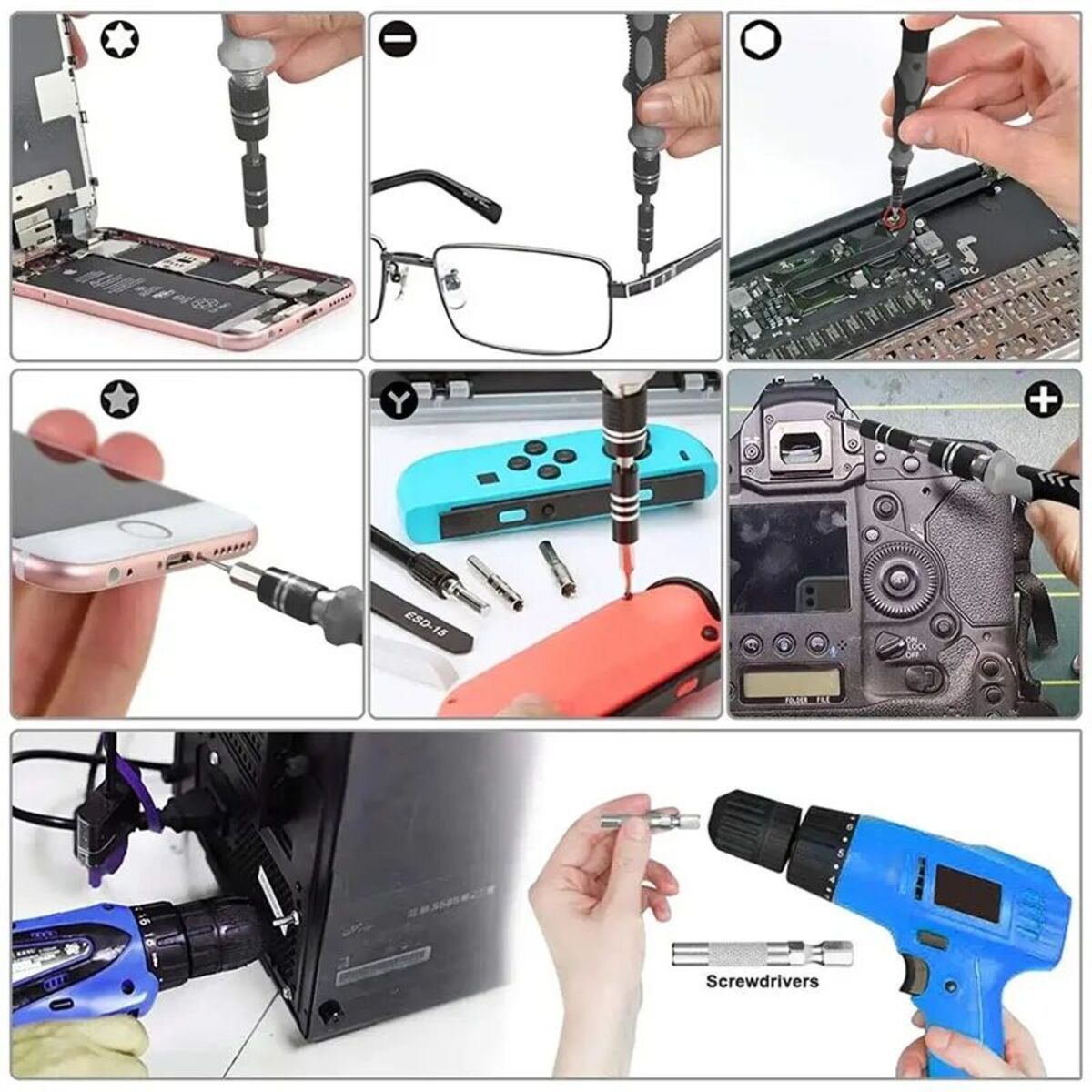 Precision Screwdriver Set,  115 In 1,  Super Durable Mini Professional Magnetic Repair Tool Kit, Small Screwdriver For Phone, Computer, Watch, Laptop, Macbook, Eyeglass, Electronic