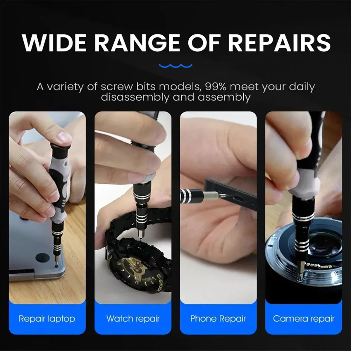 Precision Screwdriver Set,  115 In 1,  Super Durable Mini Professional Magnetic Repair Tool Kit, Small Screwdriver For Phone, Computer, Watch, Laptop, Macbook, Eyeglass, Electronic